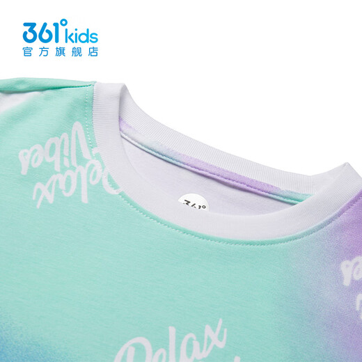 
361 children's clothing, short-sleeved sweater for boys and girls, thin quick-drying 2025 summer new T-shirt, medium-sized children's top, purple rose, K62323214 160 cm
