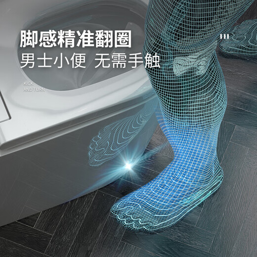 Jiumu Jomoo Offizielle leichte und intelligente Toilette Vollautomatischer Soforttyp Dual Wasserstraße Integrierter Wasserdruckbegrenzung Siphon Toilette Top -Fit -Version - graue Seite [Full Intelligence] 250 -mm -Lieferungspaketinstallation