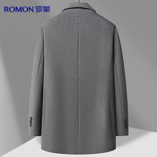 Lomon Woolen Coat Men's Mid-Length Windbreaker Men's Autumn and Winter Youth Casual Woolen Coat Top Thickened Jacket