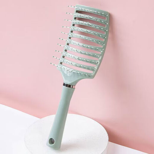 Shape fluffy ribs curved high skull hair care top large curved comb for women and men curly hair salon wide tooth hair smoothing massage comb ribs comb 2 random colors