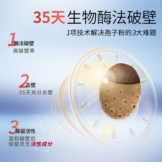 粤微全灵芝孢子粉免疫调节酶法破壁多糖三萜中老年成人保健品送礼 【有机灵芝】2g/袋*30袋/盒