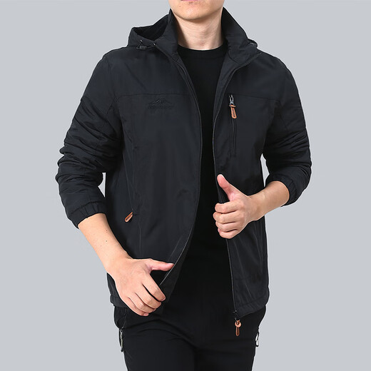 
VIIBEST9898 Cross-border casual jacket autumn and winter outdoor windproof charge plus velvet hooded casual jacket sports clip military green M