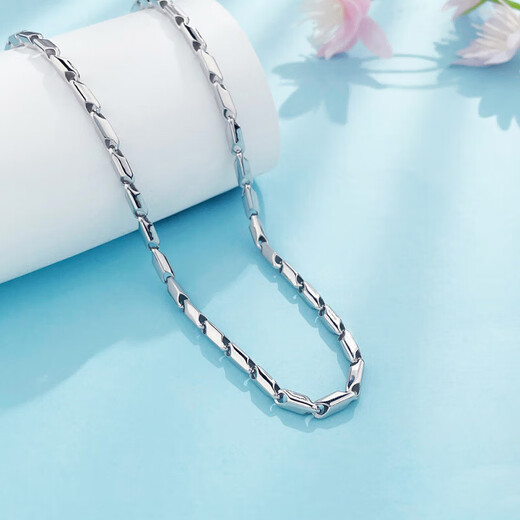 Laofu gold platinum necklace men's pt950 knight platinum chain birthday Chinese Valentine's Day gift for boyfriend and husband, about 27.55g - chain length 60cm