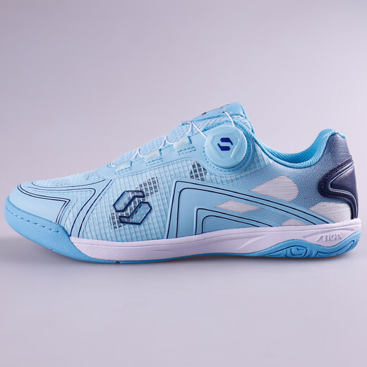 Stiga Table Tennis Chaussures pour hommes et femmes, chaussures de sport respirantes non glissantes pour les chaussures d'entraînement de compétition absorbant les amortisseurs résistantes aux stiga CS-S6B21 (bleu) Bouton 41 (255 mm)