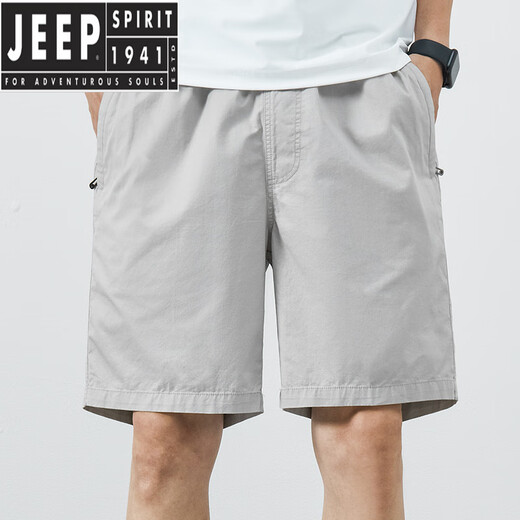 Jeep Spirit Summer Shorts Herrenfarbe Cloa Casual Hosen außerhalb des Männer losen einfachen Fünf-Punkte-Hosen Herrenhosen 9215 Hellgrün M.