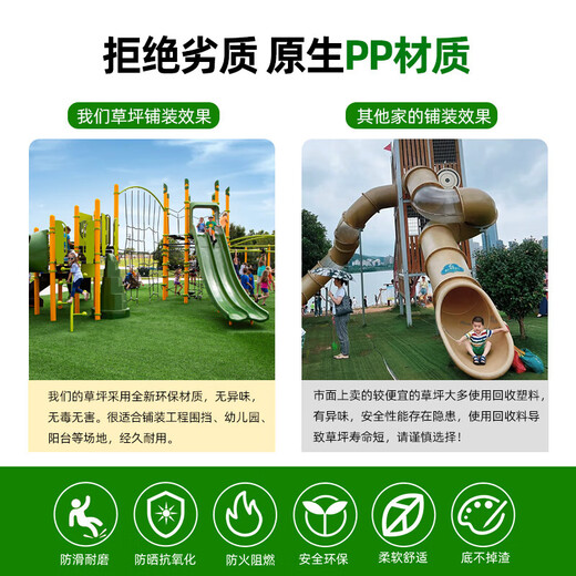 Simulated lawn carpet, green plastic decorative artificial grass bedding, kindergarten artificial floor mat, outdoor fake turf, 3cm encrypted soft spring grass, recommended by the store manager, no residue, 5-year warranty, 2.5 meters wide and 10 meters long