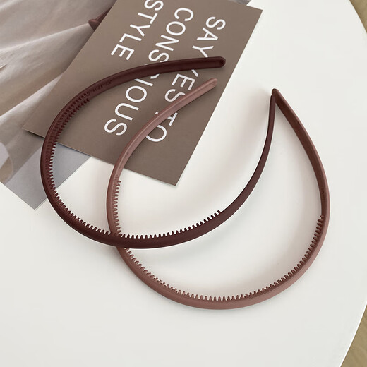 New fashion versatile headband for women, simple toothed anti-slip forehead broken hair press hair wash face thin headband hair accessories for women black