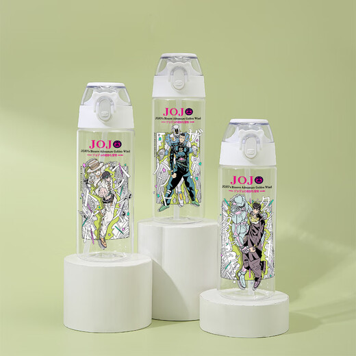 KYODOjojo的奇妙冒险水杯JOJO的奇妙冒险周边男生动漫二次元夏季塑料吸 FF3524JOJO 吸管塑料杯580ml