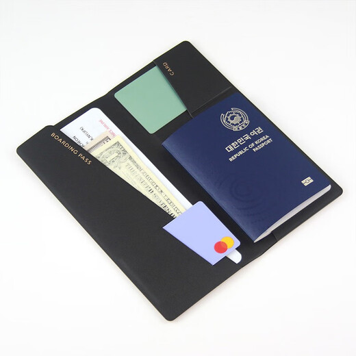 Enbaole Koreanisch Fenice Long Passclipfarbe Leder -INS -Reisepassabdeckung ID Aufbewahrung von Münzen Brieftasche Pink Pink Pink