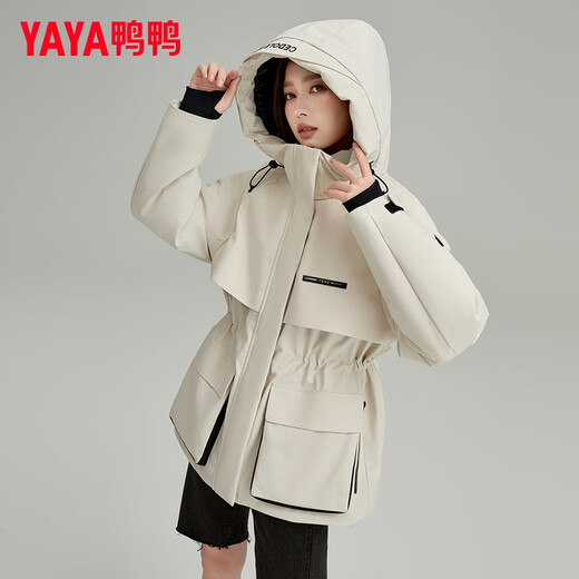 Yaya (YAYA) Tong Liya's same style parka down jacket women's autumn and winter slim hooded short versatile parka to overcome the charge warm jacket