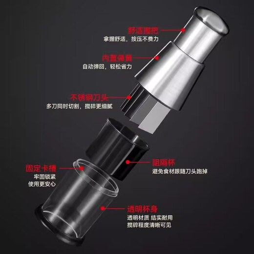 Miaopule German craft pat knife stainless steel 316 garlic pounder Japanese imported multi-functional garlic cutter kitchen manual pound metal pat knife