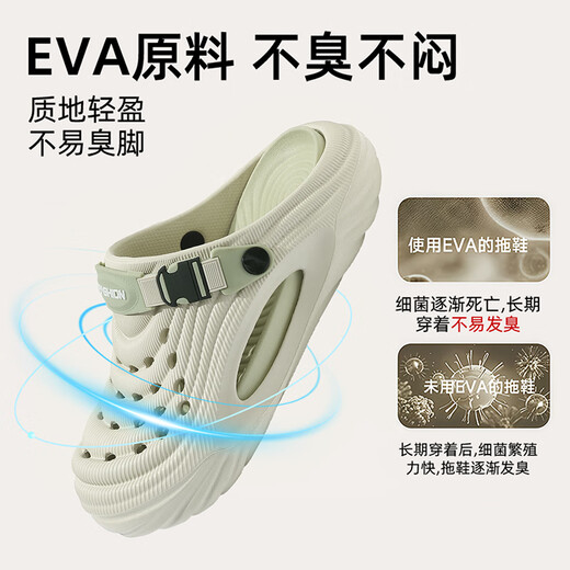 
Maoli men's sandals for summer new style wear-resistant wear-resistant toe-head-popping shoes, anti-slip thick-soled stool-skinned beach slippers Main picture color 42 -43 (inner length 265mm) positive size
