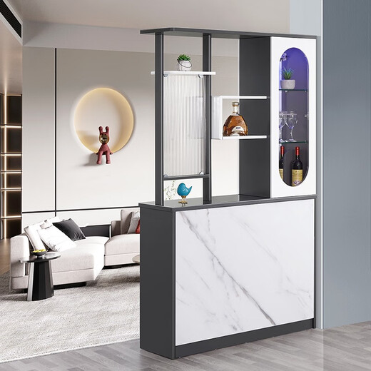 Visa Genji Wooden Language Modern Simple Entrance Partition Cabinet Entering Living Room Wine Cabinet Decoration Shoe Cabinet Integrated Double-sided Room Storage 3891#