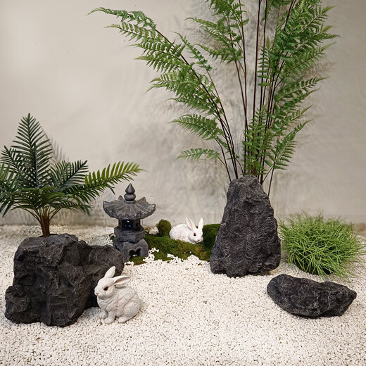 Simulated hollow luminous stone indoor landscaping soft furnishings outdoor courtyard garden fiberglass rockery sculpture stone large mountain peak stone