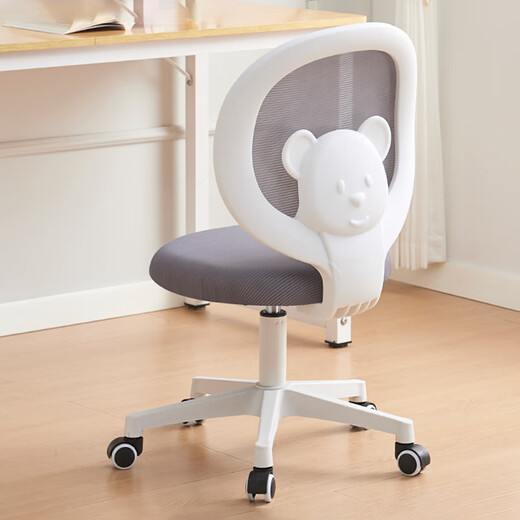 Warner new computer chair learning chair ergonomic chair home backrest chair DK828 grey pulley style without armrests