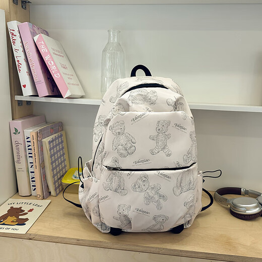 背包女士双肩包新款韩版学院风ins校园旅行包小学生初中学生书包 黑色 SG8440