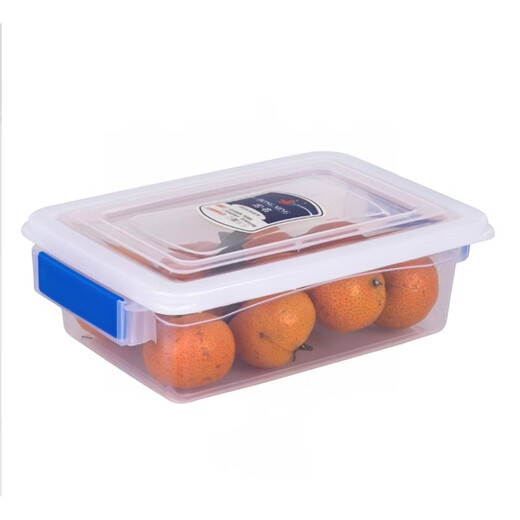 Rechteckige Plastik-Frischwachtbox für Kühlschrank, transparente großkapazität versiegelte Lebensmittelqualität Aufbewahrungsbox 3L Versiegelte Modell 9905 28*19*9 cm
