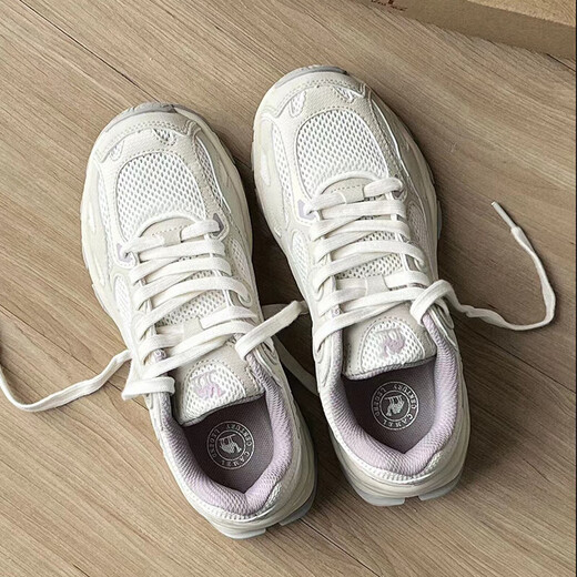 CAMEL Roaming Outdoor Retro Jogging Shoes for Women Casual Sports K23S09L7014-1 Off-White/Taro Purple 37