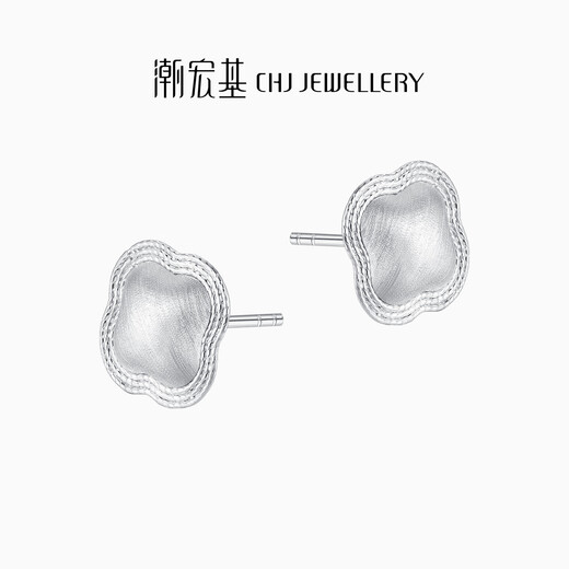 Chao Acer PT950 platinum earrings girl birthday gift price platinum four-leaf clover EEP40000537 about 2.3g