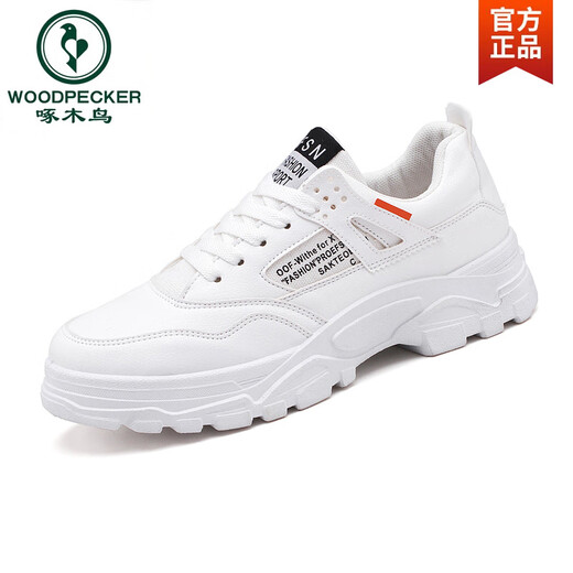 
Woodpecker 2025 autumn new casual sports shoes men's shoes heightening shoes white shoes dad shoes breathable white shoes trendy winter HY1289 black and white 41