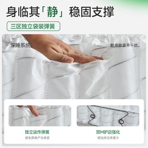 
Ma Master Latex Spring Mattress 1.8x2m Simmons Soft and Hard Dual-Use Spine Protection Jute Bean Sprout Mattress 1.5x2m Bean Sprout Classic C Style [Hard Strong Ridge/23CM] 1350mm*2000mm