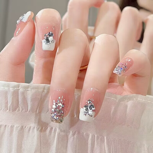 
Drilled wear nail art patch can be detached wearable nail patch finished nail patch fake nail long style L15249 pomegranate moon butterfly [long style] jelly glue + glue + sand strip + cleaning sheet + nail removal rod