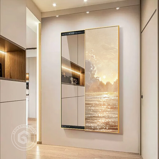 DEXU 2024 LOG WIND SOURS PUSH-PULL MIRMOR FULLANGE MIRMOR INVISIBLE PUSH-PULL COUVERTURE CLOSÉ MIRCUR CHIDDEN MIRROIR DÉCORATIVE PEINTURE PROSSIE M3519 XIAYANG Miroir A 50 * 140cm [en arrière]
