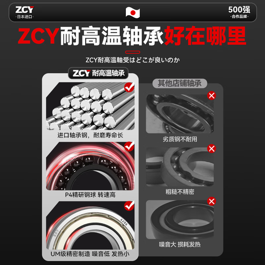 High temperature resistance bearing 600 degrees 300 degrees 6207 imported 6208 high speed 6209 6210 6211 6212 6213 ZCY high temperature resistance 6212--High temperature dustproof seal 800 degrees