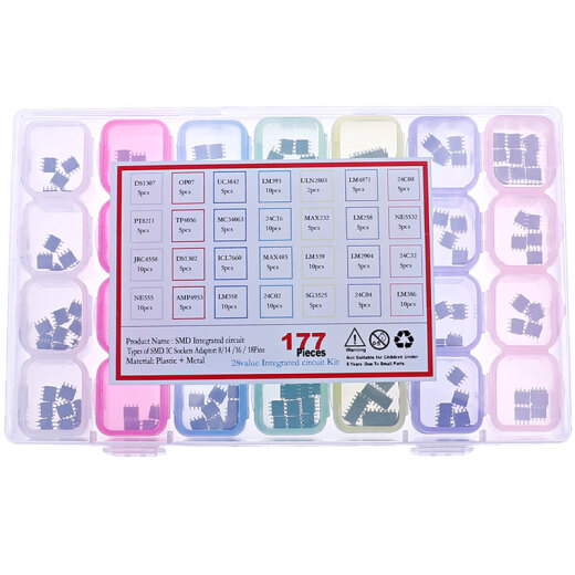 Häufig verwendete IC -Chips integrierter Schaltkreis, Optocoppler Patch Circuit Logic Chips, 400140106 Boxed, 10 Arten von IC -Chips, 74LS7374LS151 Boxed, 50