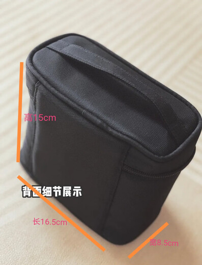口红收纳包便携式大容量化妆品收纳盒防尘防潮口红盒便携式 黑色口红包6187#