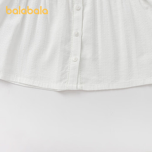Balabala shopping mall same style baby shirt sweet A-type girls long-sleeved top 2025 new autumn wear white tone 00311 90