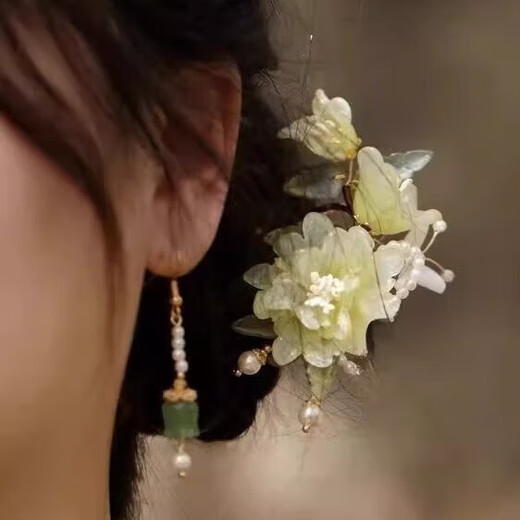 New Chinese style U-shaped hairpins for women, Hanfu cheongsam accessories hairpins 2025 new style ancient style hairpins 1# turquoise U-shaped hairpins