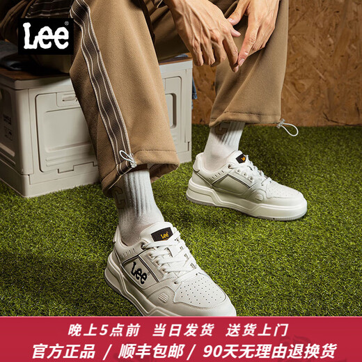 Lee男鞋设计感增高休闲鞋男士时尚经典板鞋厚底运动鞋百搭鞋子男潮鞋 白色 L243UB687 39 【偏大/请拍小一码】