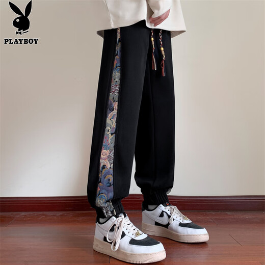 Playboy (PLAYBOY) pants men's casual pants men's sports pants autumn and winter loose high-end national fashion leggings trousers
