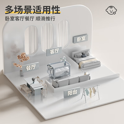Taimei Gao One-Click Folding Crib 0-6 Jahre Multifunktions-Spleißen mit großem Bett Baby Mobile Cradle Bett Neugeborenes Shakel Cradle Cradle Grey (Windel Tisch + Rassel + Moskitonetz + Aufbewahrungstasche)