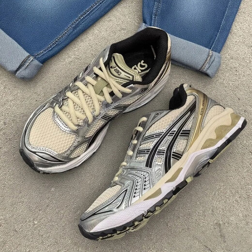 ASICS男鞋女鞋透气耐磨GEL-KAYANO14运动鞋跑步鞋1203A537-200 米银色1203A537-200 现货秒发 36 (225mm)