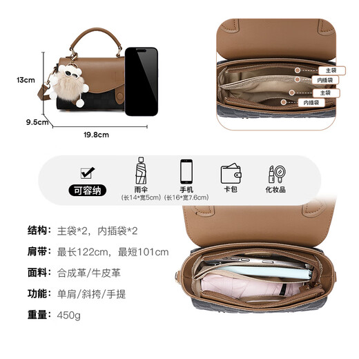 Scarecrow Cowhide Bag Damen 2025 Neue Luxus -Umhängetasche Crossbody Cambridge Bag Geburtstagsgeschenklehrer's Day