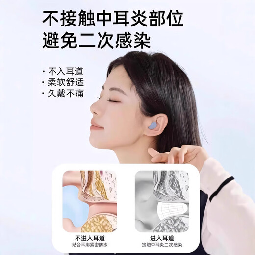 Swimming silicone earplugs are waterproof, professional to prevent otitis media, children and adults prevent water ingress, summer water play artifact, shampoo and ear protection, waterproof earplugs, high transparent blue, 3 pairs of 6 pieces, universal for adults and children, free shaping