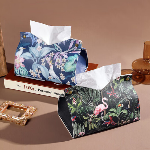 Retro style European and American cute cosmetics storage bag for men and women that can hold tissue bags and bags, pink flower sea