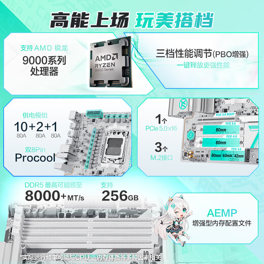 ASUS TX GAMING B850M WIFI W Tianxuan motherboard CPU 9700X/9800X3D/9600X (AMD B850/socket AM5)