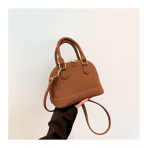 Espantapájaros bolso pequeño para mujer 2025 nueva moda retro bolso de concha portátil simple casual bolso cruzado de un solo hombro para mujer novia esposa madre regalo de la madre blanquecino