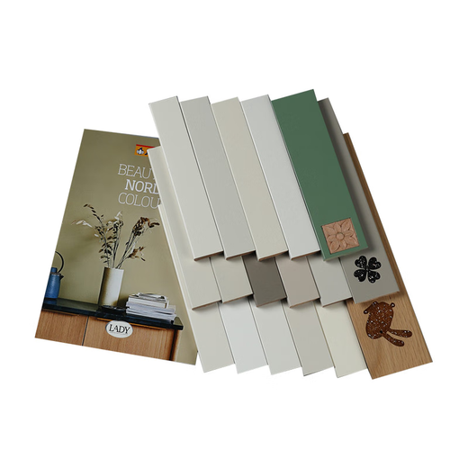 Juli pure solid wood skirting board longan paint French cream style extremely narrow household footprint Zdun 12182 color matte skin feeling series 3cm