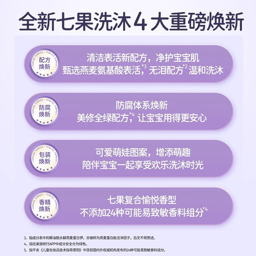 Yumeijing children's care two-in-one baby shampoo and bath mild shampoo Qiguo shampoo and shower gel 550g