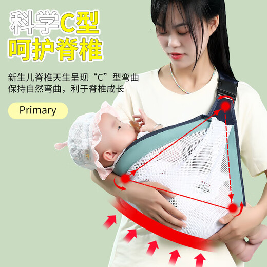 Befreiungshandgurt Baby Front Baby Out für Sommer Umarmung horizontaler Baby Girl Befreiungshand [großes grau] Sommer Mesh atmungsaktiven Stil