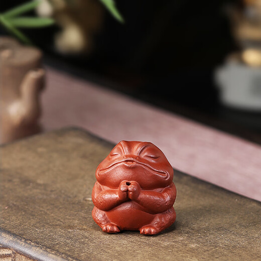 Tibetan pot world Zen purple sand golden toad incense insert tea pet indoor household sandalwood incense insert incense incense tea tray ornaments golden toad incense insert