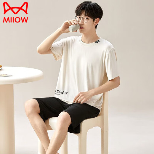 Catman (Miiow) Pajamas masculin Summer 2025 Nouveau lâche et short pour shorts à usage extérieur Plus taille de vêtements de maison décontractée pour femmes 6624 4xl