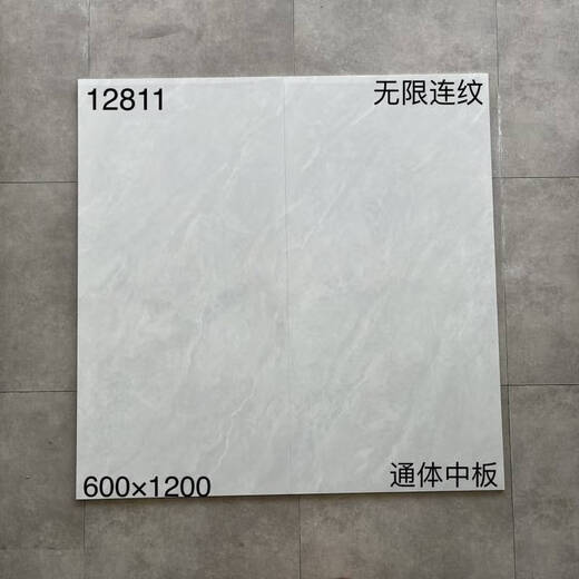 Ni Zhier Custom Wohnzimmerbodenfliesen Foshan 600x1200 Weißer grauer Marmorbodenfliesen Anti-Rutsch-Wege-resistenter großer Teller 12805 600x1200mm