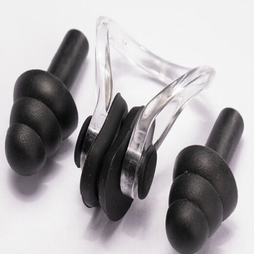 Ayub Silicone Boxed Nose Clip Earplug Set Swimming Water Earplug Supplies Nose Clip Super Soft Yellow