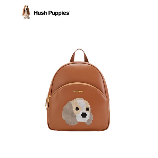 Hush Puppies women's bag new original cute niche backpack fashionable large capacity travel bag backpack women's official authentic brown