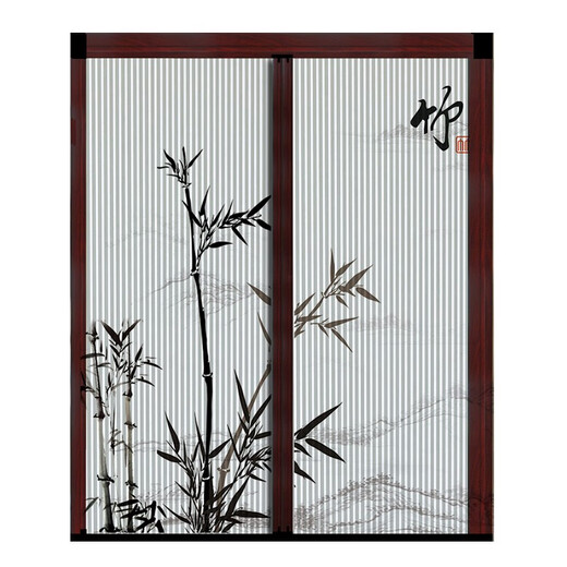 SANQIHU Puerta corredera de estilo chino Balcón Balcón Cocina Puerta plegable invisible sin golpear la puerta corredera A9276 Estilo de champán A9276 Estilo de champán